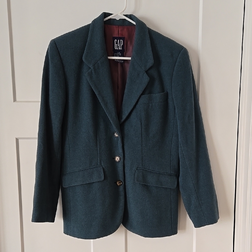 Vintage GAP Women's Teal Jacket